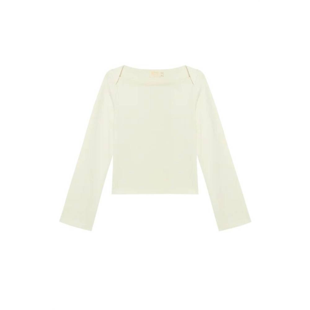 NATION LTD bryce boat neck in porcelain